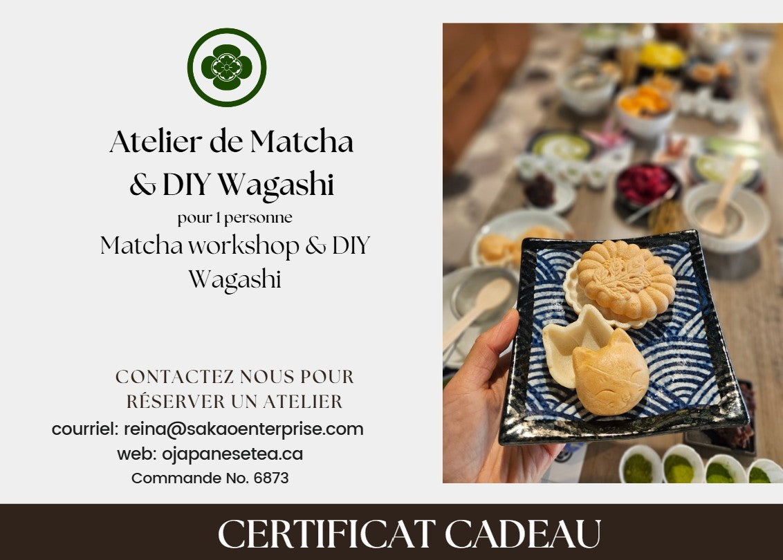 Certificat cadeau – Atelier de Matcha & DIY Wagashi