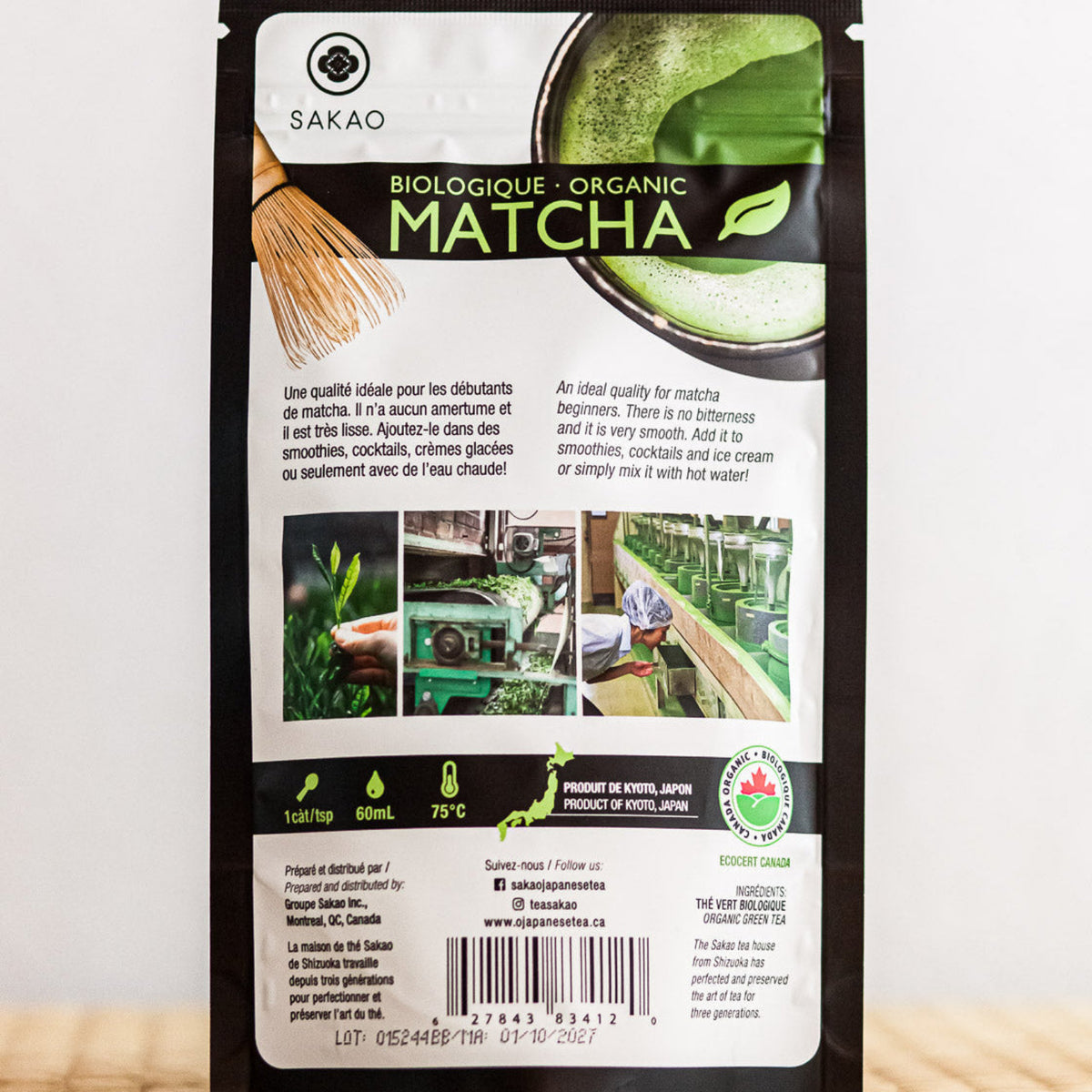 Matcha biologique grade cérémonial